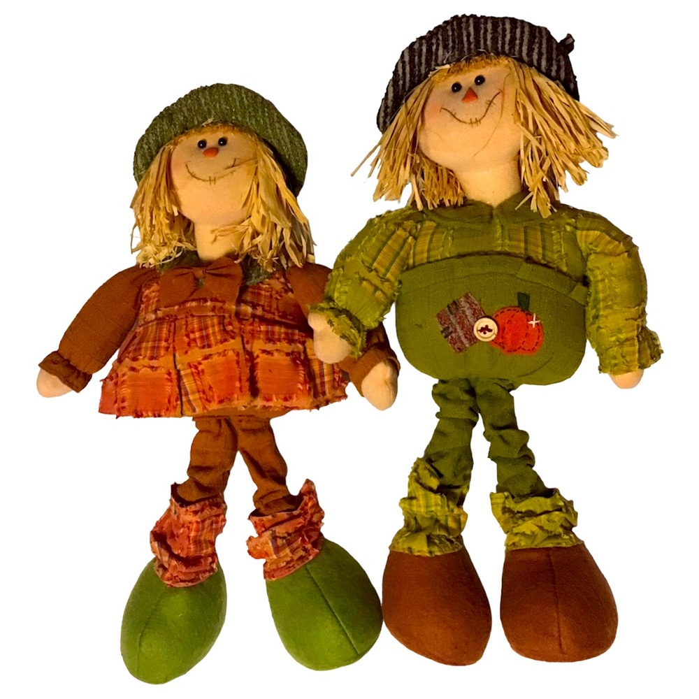 Adorable Fall Scarecrow Kids Heavy dolls!